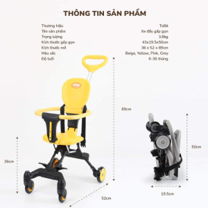 Xe đẩy gấp gọn Olwen Tobe 8104 các màu
