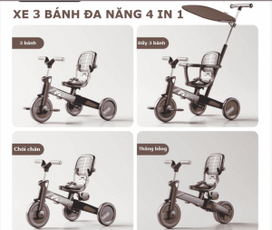 Xe đồ chơi 3 bánh đa chức năng cho trẻ tập đi.